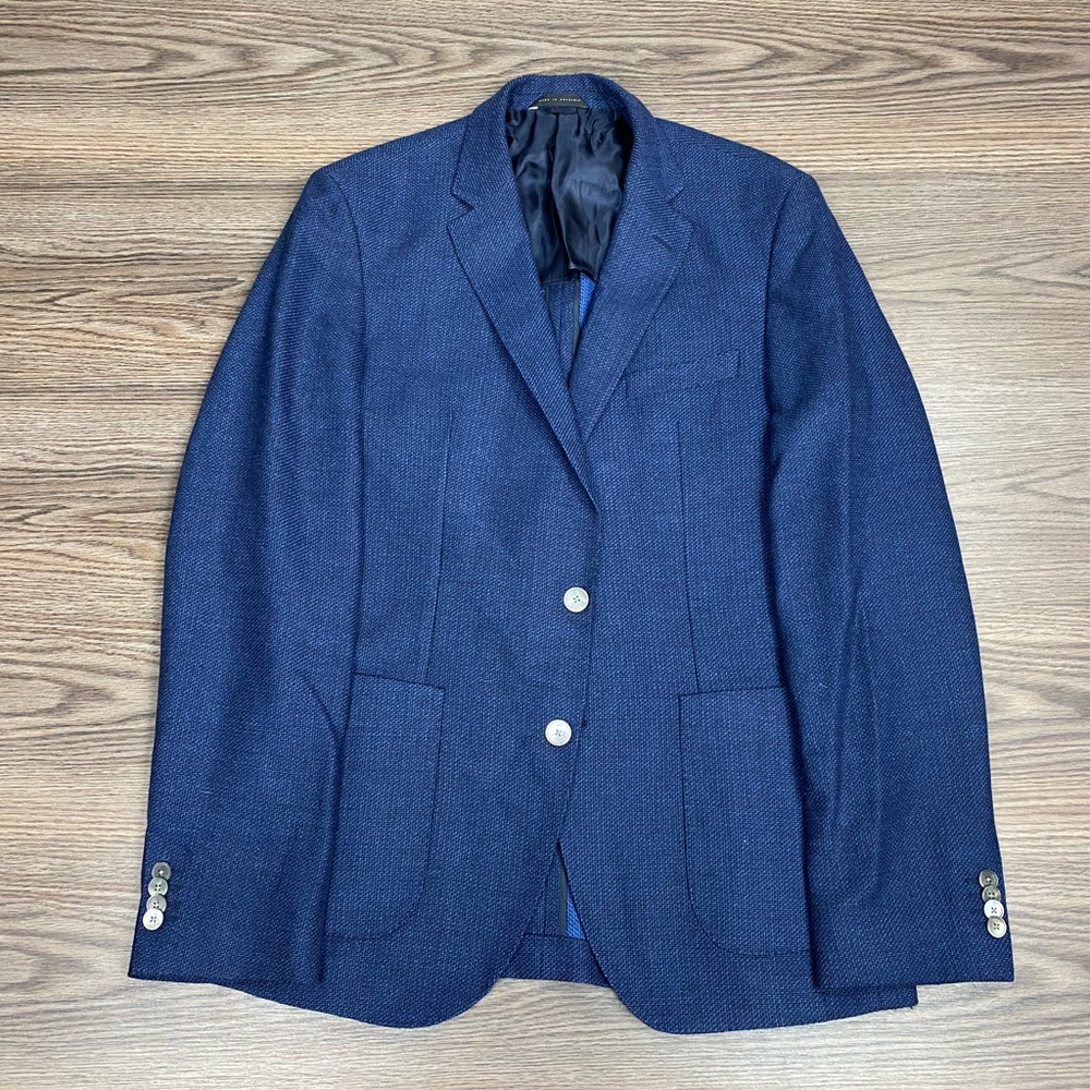 Hugo Boss Blue Check Slim Fit Sport Coat 40L